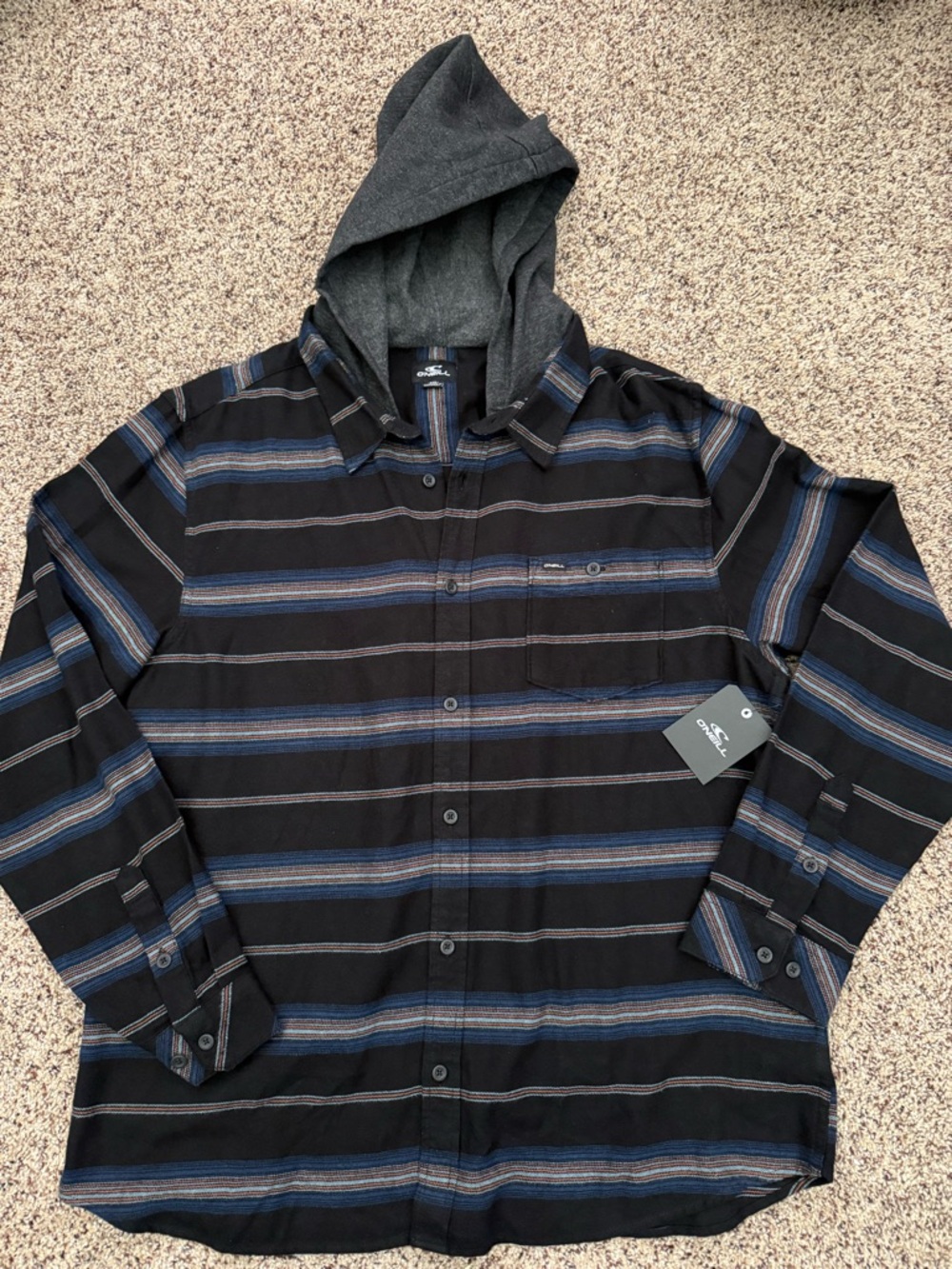 O’Neill Flannel Hoodie NWT